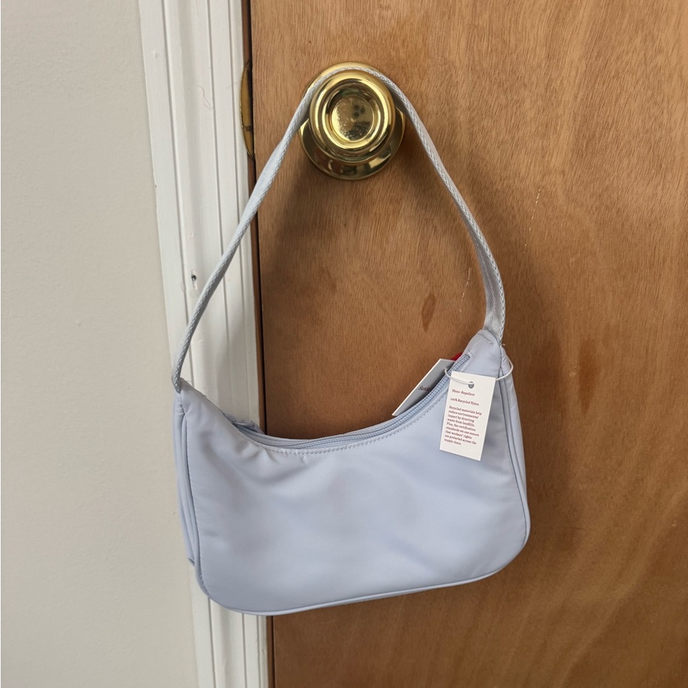 Aritzia Blue Minimalist Shoulder Bag